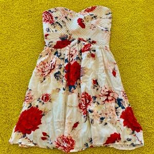 Urban Outfitters Strapless Floral Mini Dress